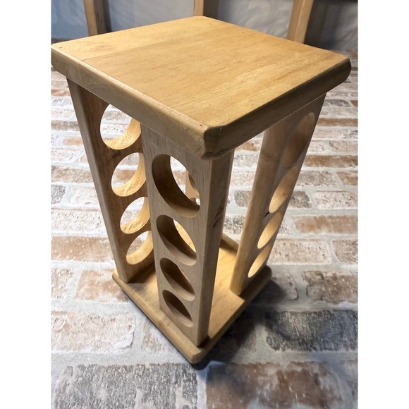 Winsome Wood Other - Winsome Wood Rotating 16 Jar Spice Rack Square Natural Wood Lazy Susan Organizer